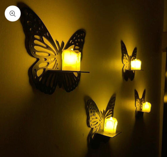 MDF Wall Decoration Butterfly, Pack of 3